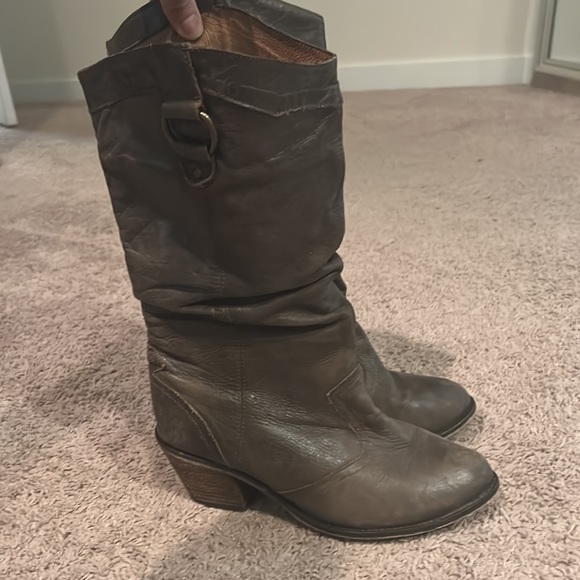 Vintage Steve Madden Gamble Leather Cowgirl Boots size 10 - Picture 3 of 5